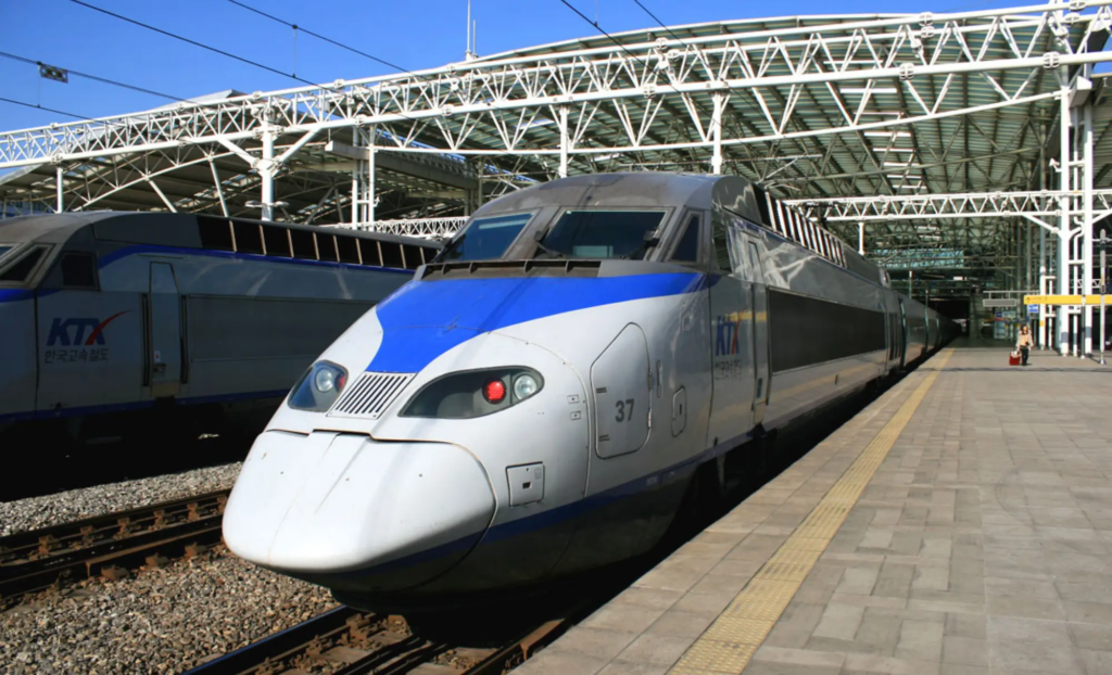 viaje en tren por Corea del Sur