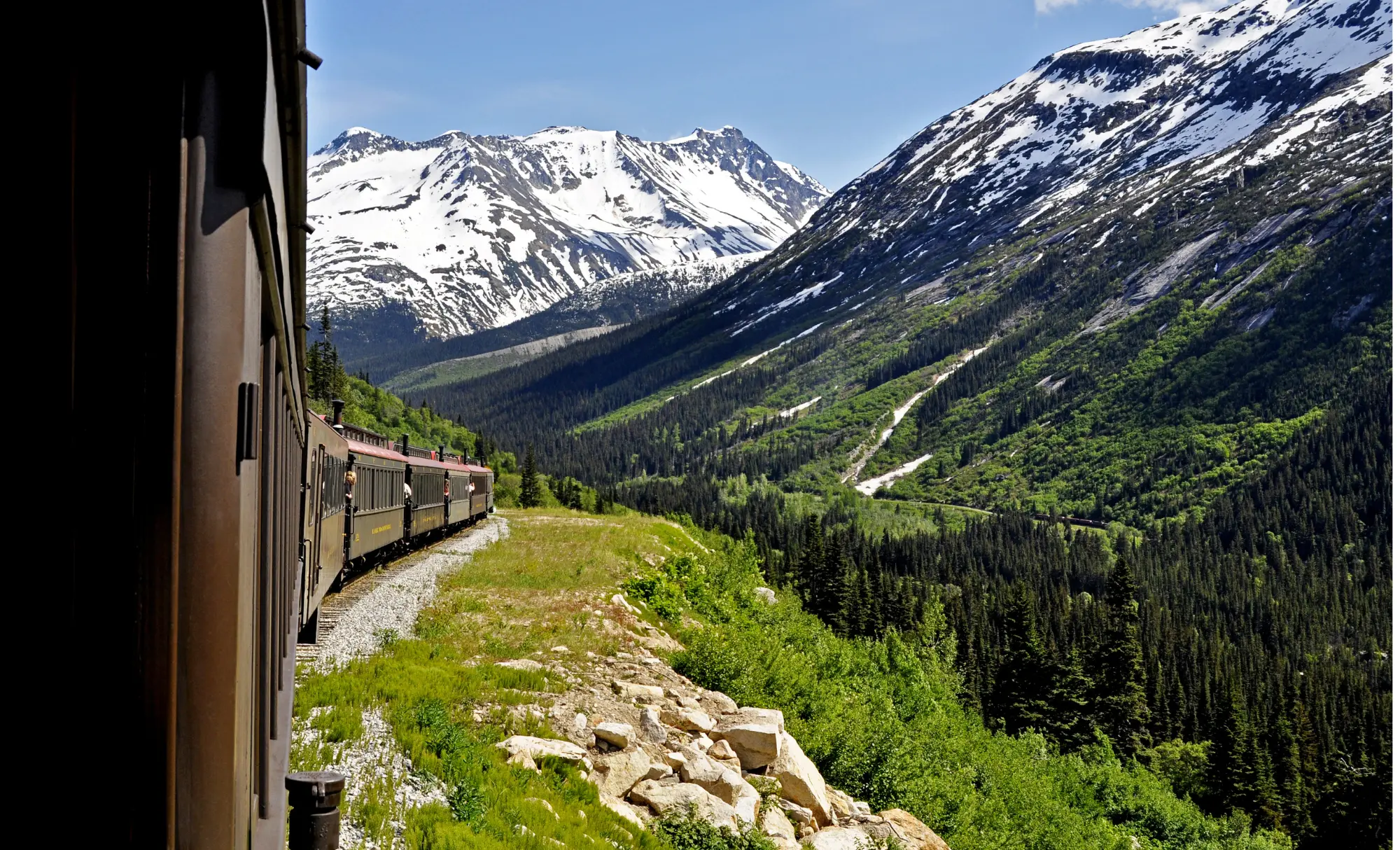 ruta en tren per Alaska, ruta en tren por Alaska