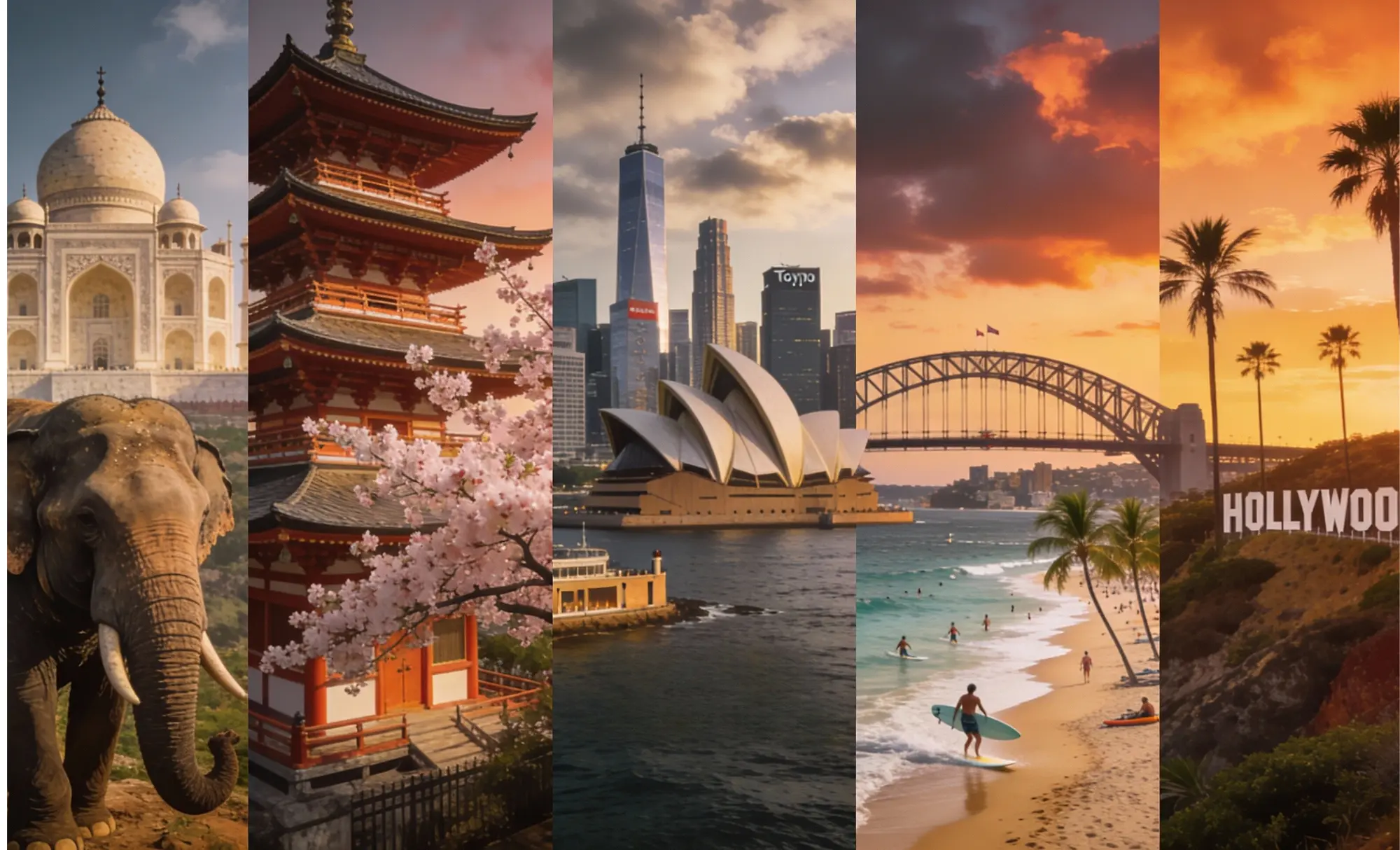 Fes la volta al món de Phileas Fogg: Índia, Japó, Austràlia, Hawaii i Costa Oest dels EUA