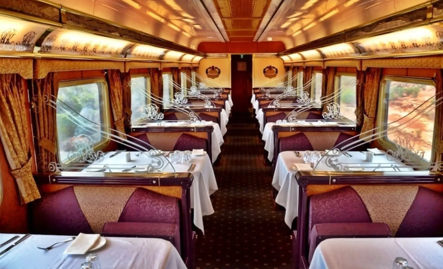 viatge en tren de luxe per Austràlia, viaje en tren de lujo por Australia